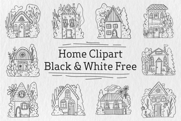 Download Home Clipart Black and White Free - Free Collection