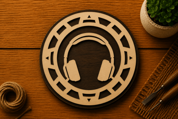 Download Headphones Music Circle Art Laser Cut SV - Circle art Collection
